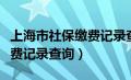 上海市社保缴费记录查询官网（上海市社保缴费记录查询）