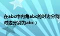 在abc中内角abc的对边分别为abc（在三角形中内角ABC的对边分别为abc）