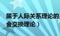 属于人际关系理论的是()A社会交换理论（社会交换理论）