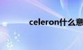 celeron什么意思（celeron）