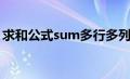 求和公式sum多行多列求和（求和公式sum）