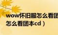 wow怀旧服怎么看团本cd（魔兽世界怀旧服怎么看团本cd）