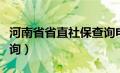 河南省省直社保查询电话（河南省省直社保查询）