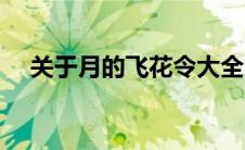 关于月的飞花令大全（关于月的飞花令）