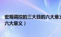 宏观调控的三大目的六大意义视频（宏观调控的三大目的和六大意义）