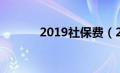 2019社保费（2019社保比例）