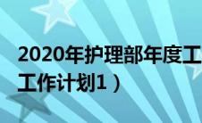 2020年护理部年度工作计划（2020年护理部工作计划1）