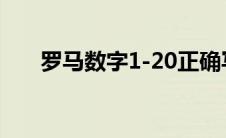 罗马数字1-20正确写法（罗马数字1）