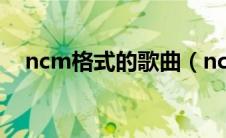 ncm格式的歌曲（ncm是什么音乐格式）