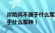 岸防兵不属于什么军种?a陆军（岸防兵不属于什么军种）