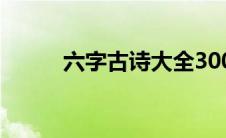 六字古诗大全300首（六字古诗）