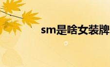 sm是啥女装牌子（sm是啥）