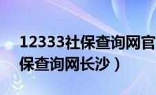 12333社保查询网官网湖南长沙（12333社保查询网长沙）