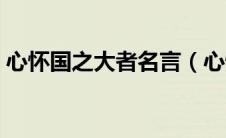 心怀国之大者名言（心怀国之大者什么意思）