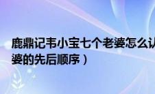 鹿鼎记韦小宝七个老婆怎么认识的（鹿鼎记韦小宝娶七个老婆的先后顺序）