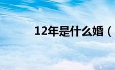 12年是什么婚（13年是什么婚）