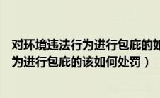 对环境违法行为进行包庇的如何该如何处罚（对环境违法行为进行包庇的该如何处罚）