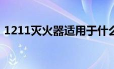 1211灭火器适用于什么灭火（1211灭火器）