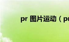 pr 图片运动（pr图片运动特效）