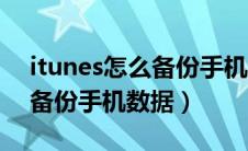 itunes怎么备份手机里的东西（itunes如何备份手机数据）