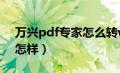 万兴pdf专家怎么转word（万兴pdf转换器怎样）