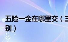 五险一金在哪里交（三险一金和五险一金的区别）