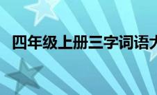 四年级上册三字词语大全（三字词语大全）