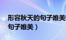 形容秋天的句子唯美短句15字（形容秋天的句子唯美）