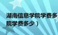 湖南信息学院学费多少2023年（湖南信息学院学费多少）