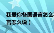 我爱你各国语言怎么写99种（我爱你各国语言怎么说）