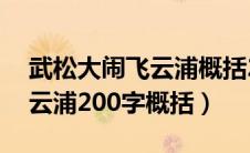 武松大闹飞云浦概括20字左右（武松大闹飞云浦200字概括）