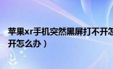 苹果xr手机突然黑屏打不开怎么回事（xr苹果手机黑屏打不开怎么办）