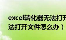 excel转化器无法打开文件（excel转换器无法打开文件怎么办）