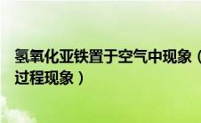 氢氧化亚铁置于空气中现象（氢氧化亚铁在空气中被氧化的过程现象）