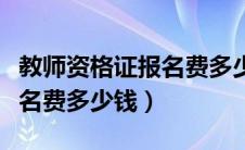 教师资格证报名费多少钱河南（教师资格证报名费多少钱）