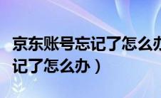 京东账号忘记了怎么办没绑手机（京东账号忘记了怎么办）