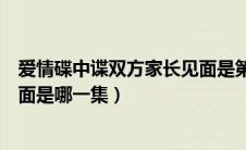 爱情碟中谍双方家长见面是第几集（爱情碟中谍双方父母见面是哪一集）