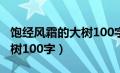 饱经风霜的大树100字一段话（饱经风霜的大树100字）