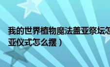 我的世界植物魔法盖亚祭坛怎么摆放（我的世界植物魔法盖亚仪式怎么摆）