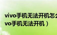 vivo手机无法开机怎么办无意中灯打开了（vivo手机无法开机）