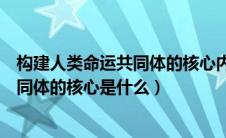 构建人类命运共同体的核心内容包括什么（构建人类命运共同体的核心是什么）