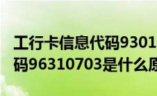 工行卡信息代码93012588（工商银行信息代码96310703是什么原因）