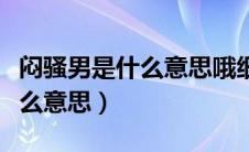 闷骚男是什么意思哦细腻的女生（闷骚男是什么意思）