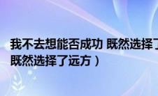 我不去想能否成功 既然选择了远方（我不去想是否能够成功既然选择了远方）