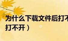 为什么下载文件后打不开（为什么下载的文件打不开）