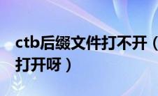 ctb后缀文件打不开（CTB文件用什么软件能打开呀）