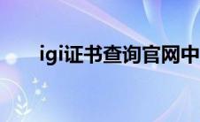 igi证书查询官网中文（igi证书查询）