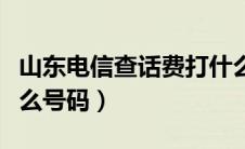 山东电信查话费打什么号码（电信查话费打什么号码）