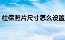 社保照片尺寸怎么设置（社保照片剪裁方法）