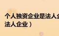 个人独资企业是法人企业还是非法人企业（非法人企业）